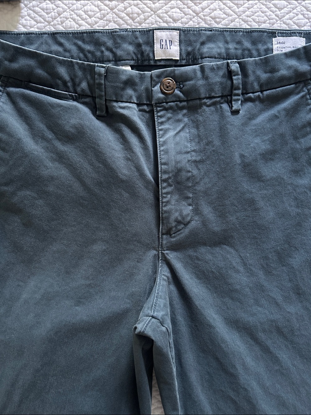 GAP Men's Slate Blue Chinos 34-32 SLIM